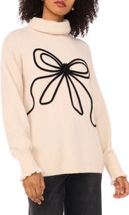 1.STATE Bow Turtleneck Sweater