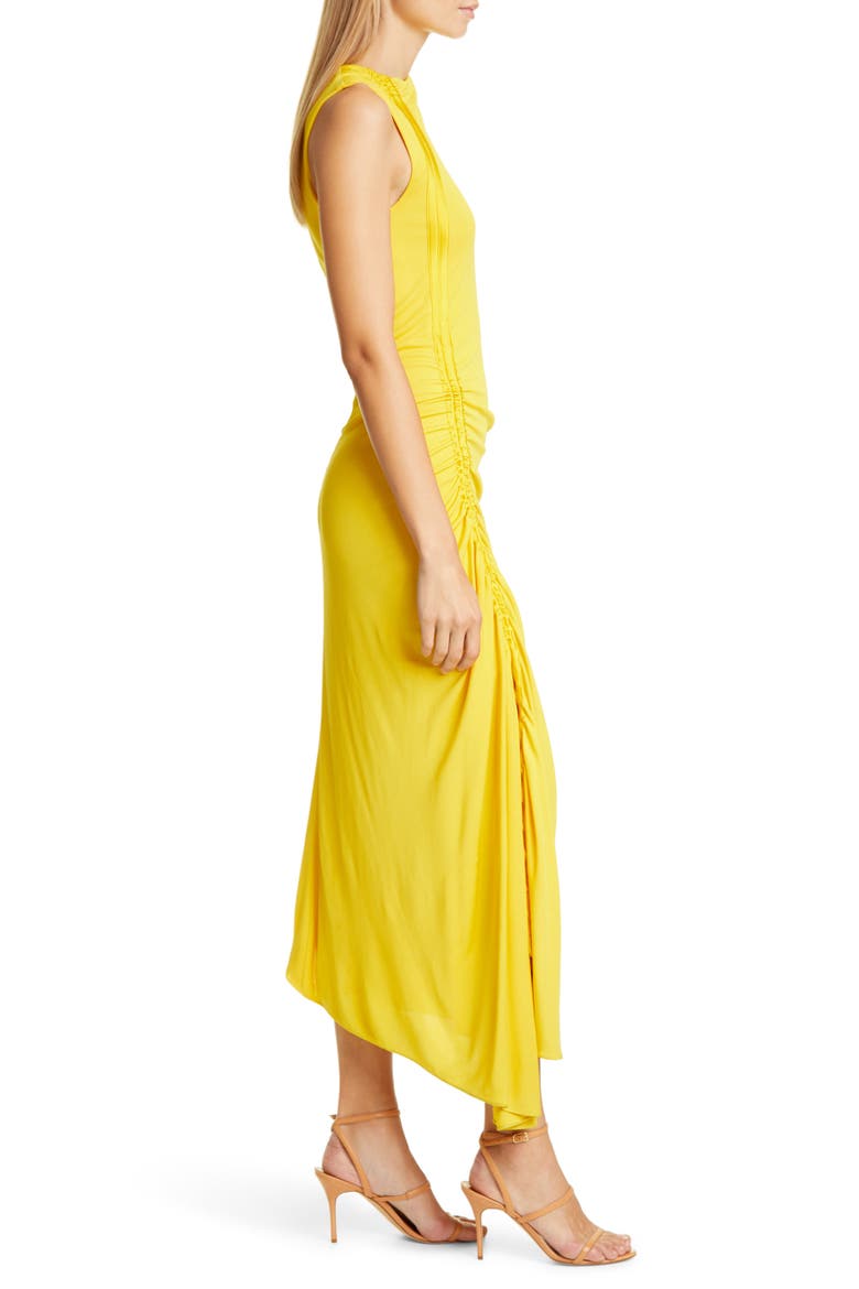 Fontana Ruched Matte Jersey Midi Dress, Alternate, color, CORN