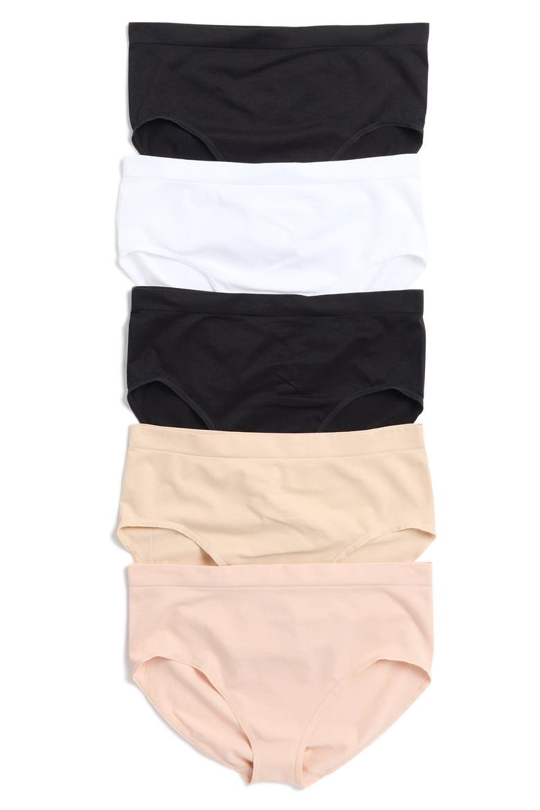 Seamless 5-Pack Full Briefs, Alternate, color, PINK HERO MULTI