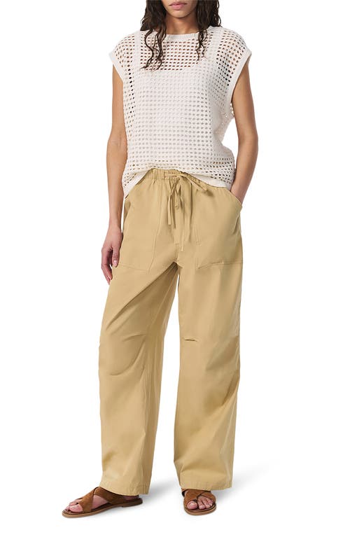 Rag & Bone Adina Drawstring Cotton Pants In Neutral
