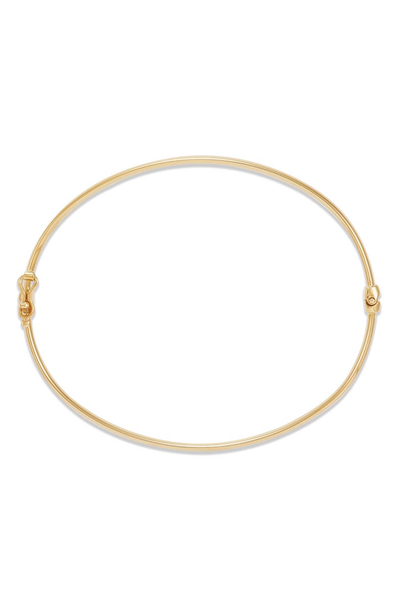 Frankie & Zoe 14K Yellow Gold Hollow Hinged Bangle Bracelet, Alternate, color, Yellow Gold