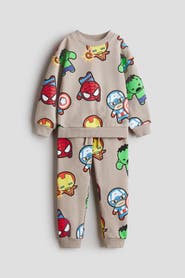 H&M 2-piece Printed Sweatshirt Set