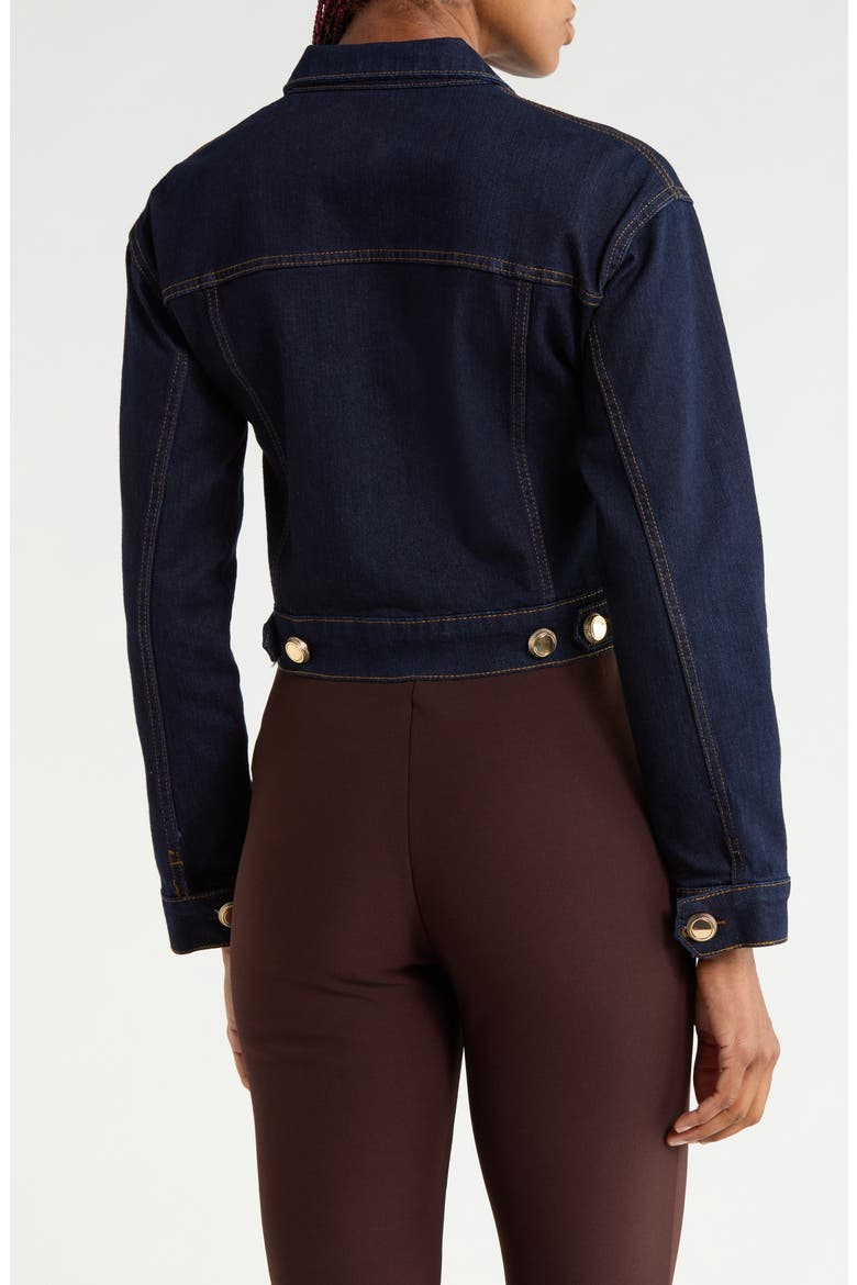 Cropped Denim Jacket, Alternate, color, INDIGO RINSE WASH