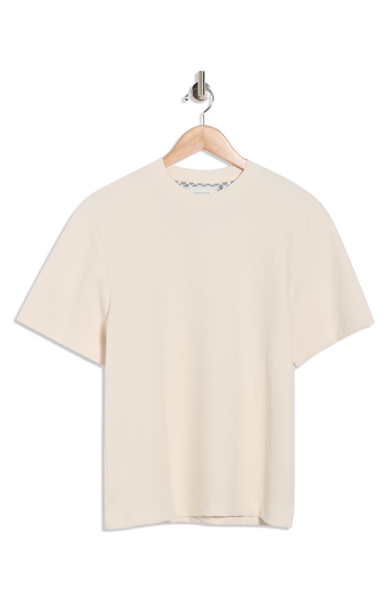 DENIM AND FLOWER Relaxed Fit Textured Knit T-Shirt, Main, color, Off White