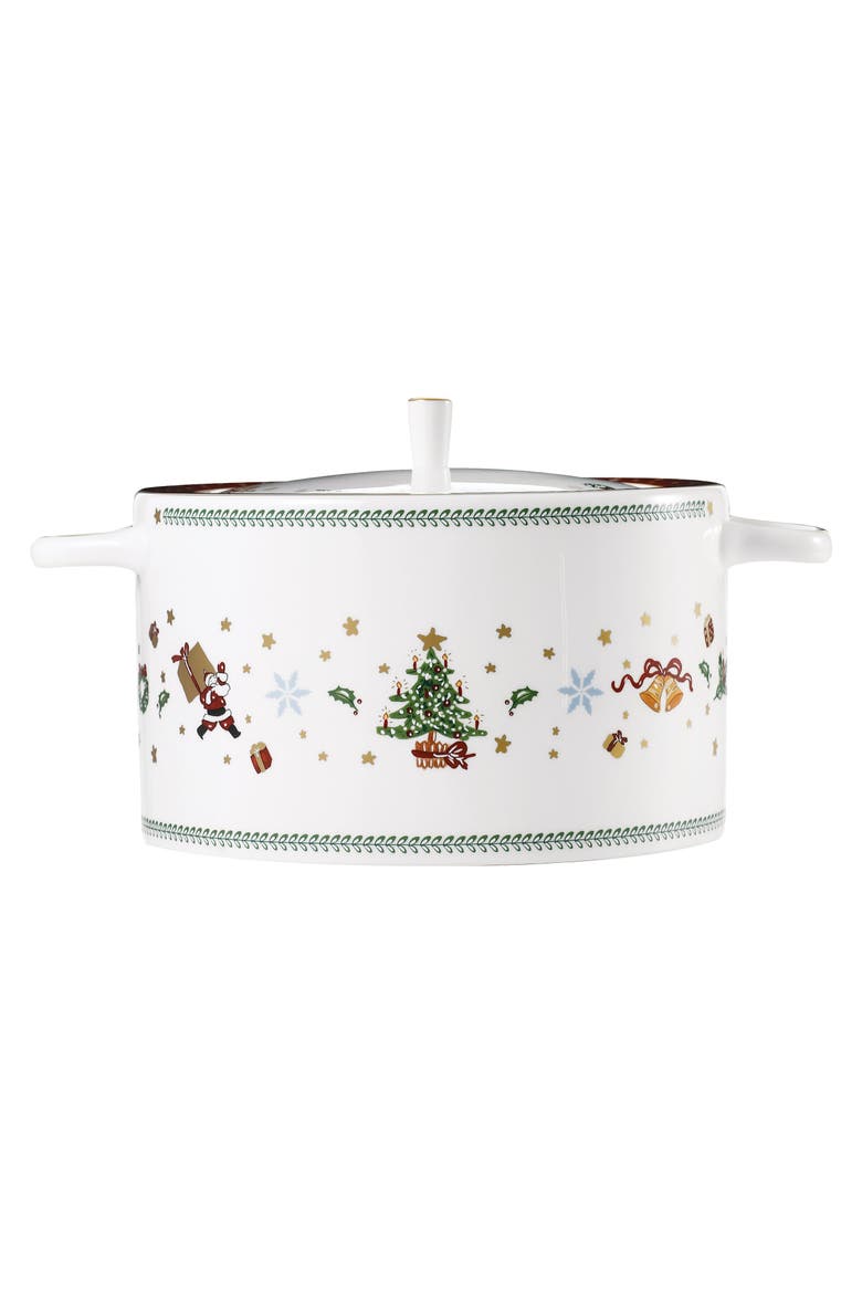 My Noel Covered Vegetable Bowl / Soup Tureen, Main, color, White