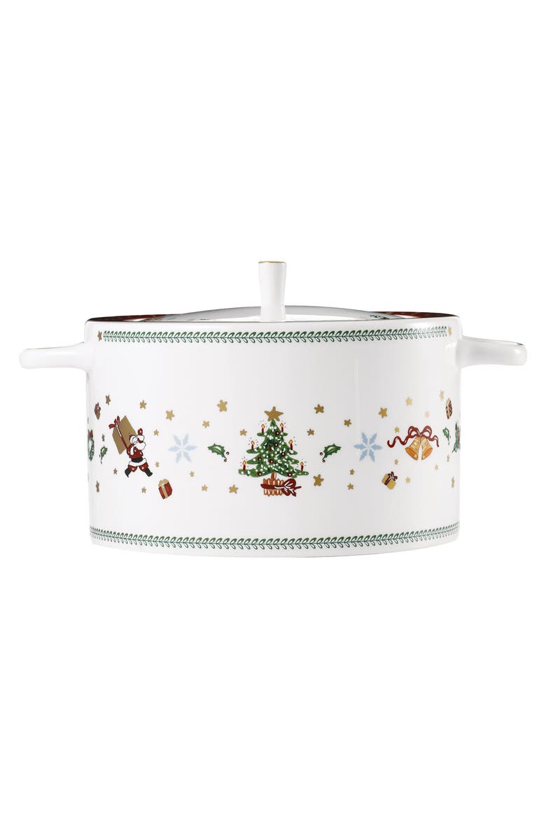 Prouna My Noel Covered Vegetable Bowl / Soup Tureen, Main, color, White