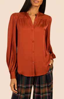 Trina Turk Valin Silk Blend Button-Up Shirt
