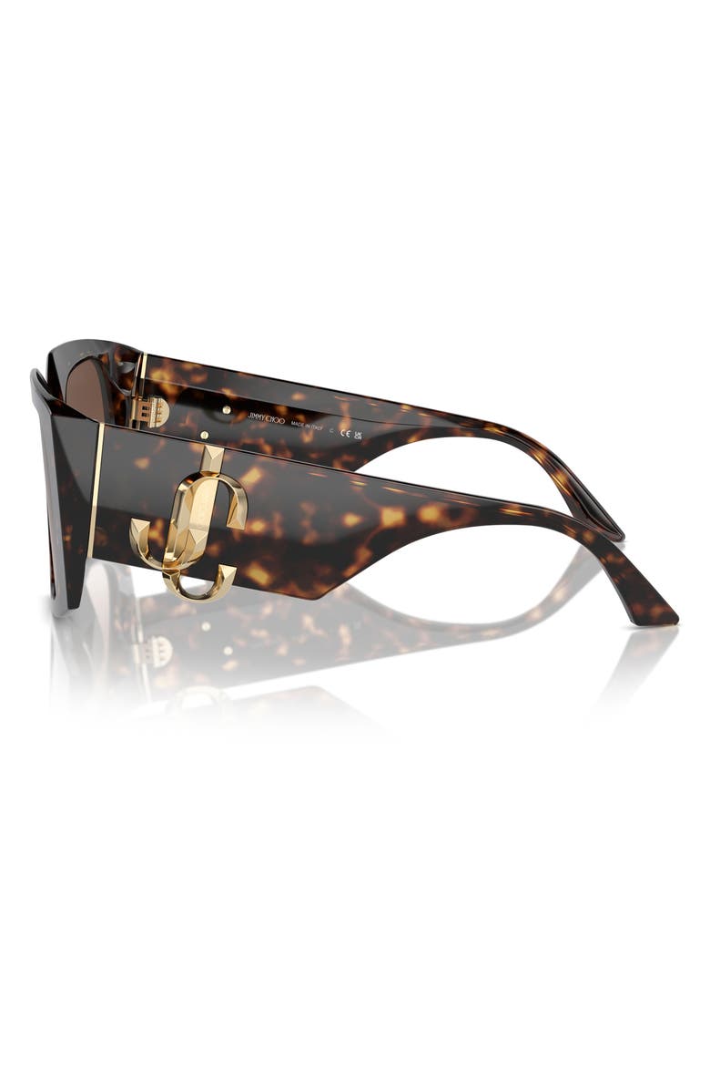 Jimmy Choo 55mm Gradient Butterfly Sunglasses, Alternate, color, Havana / Gradient Brown