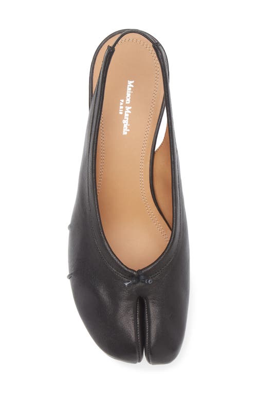 Maison Margiela Tabi 30 Leather Slingback Pumps In Black