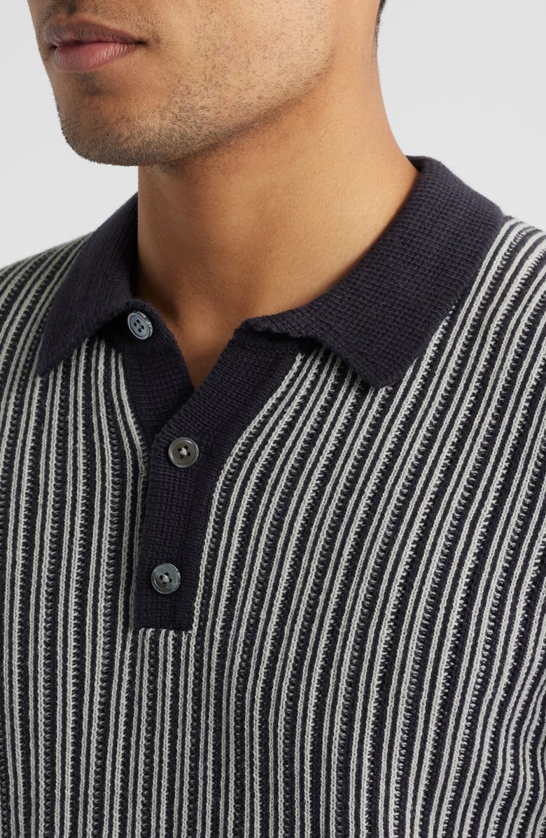 Rails Royce Stripe Knit Polo, Alternate, color, Navy Grey