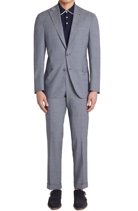 Dean Soft Constructed Plaid Stretch Wool Suit