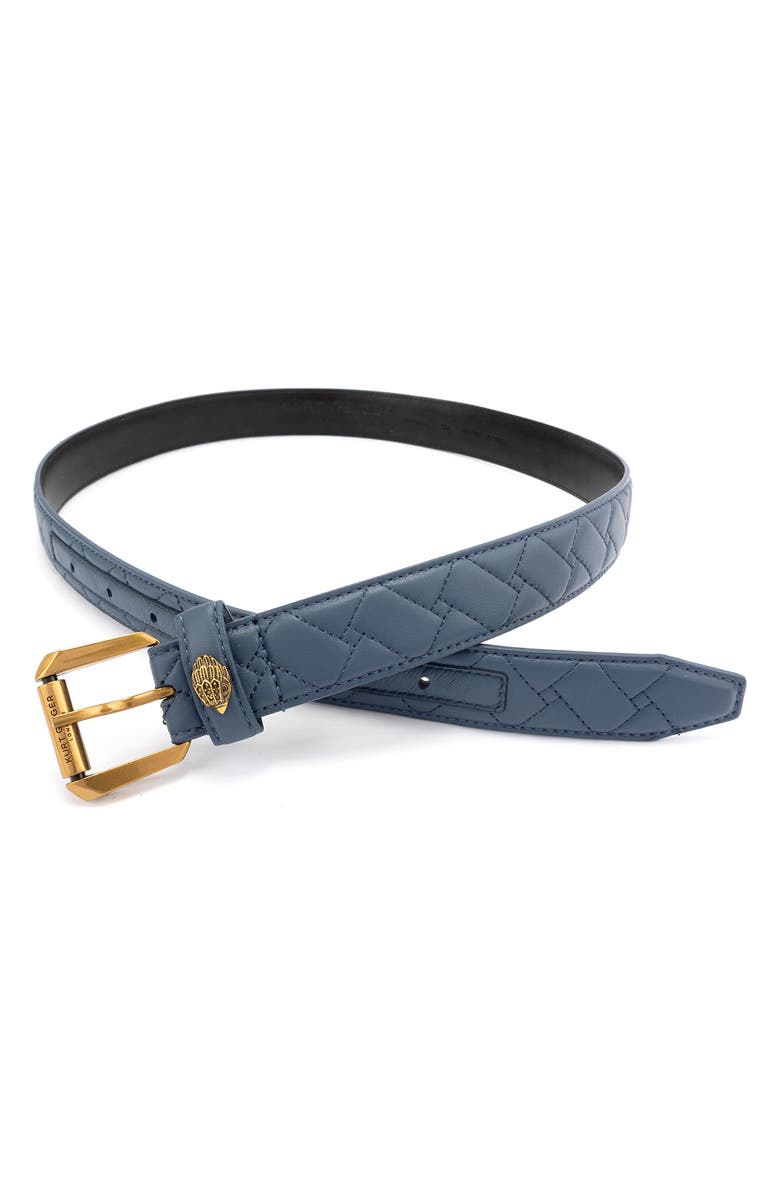 Kurt Geiger London Microquilt Leather Hip Belt, Alternate, color, Vintage Indigo