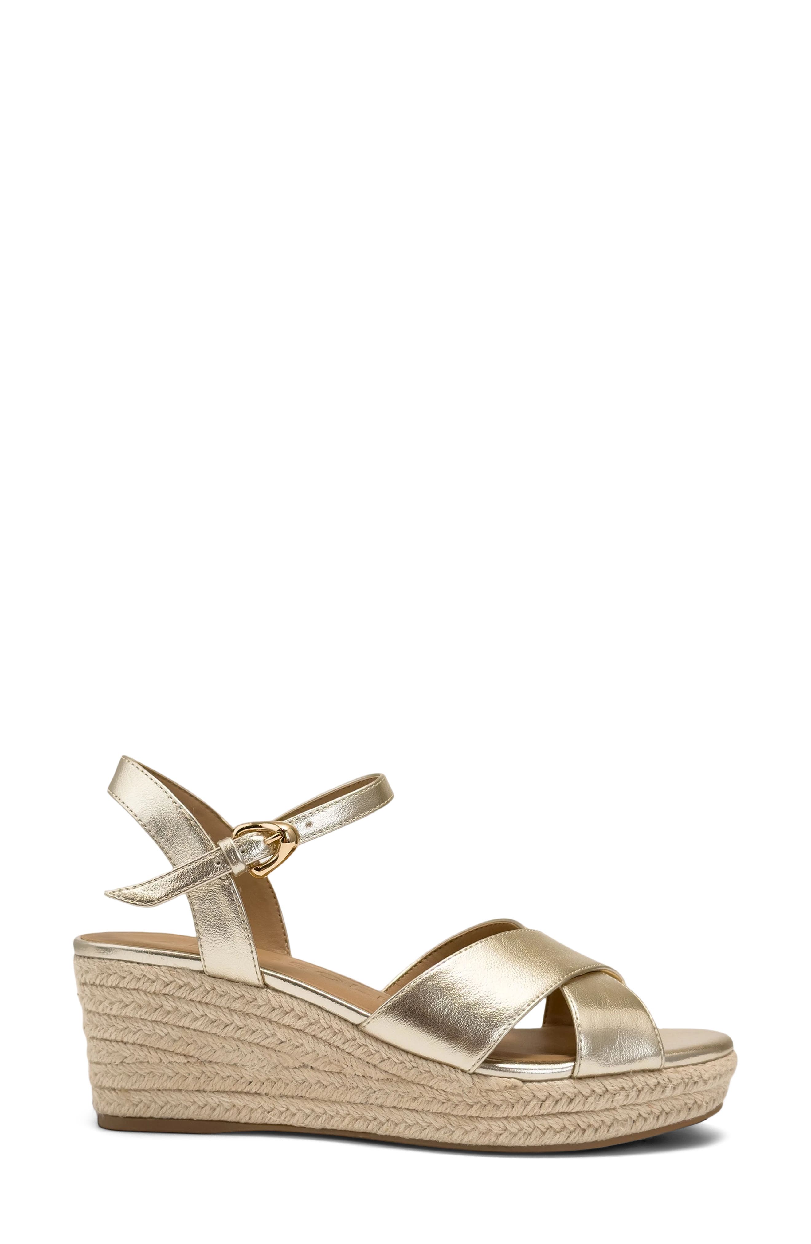 Casarina Platform Wedge Sandal, Alternate, color, SOFT GOLD