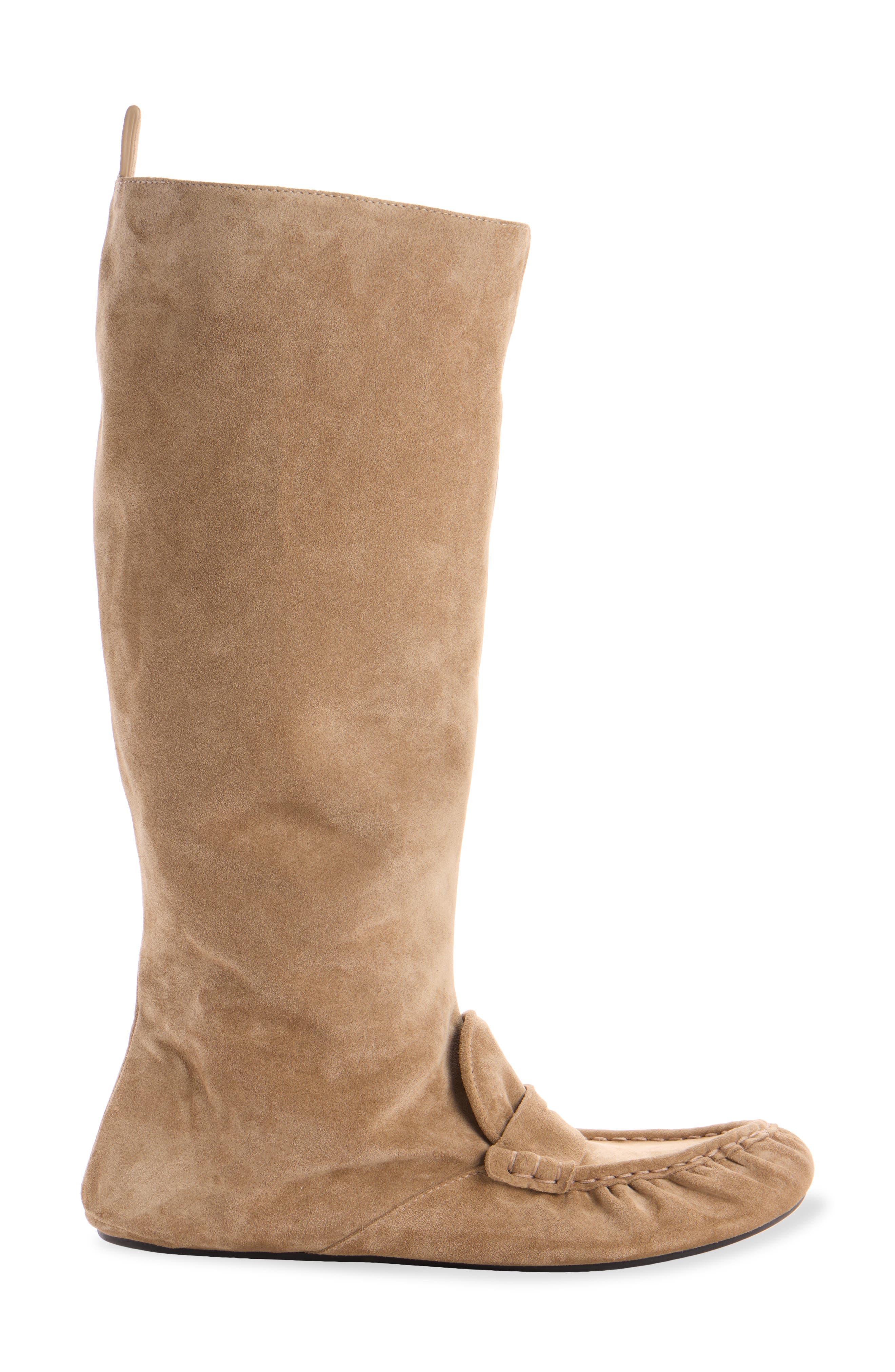 Acne Studios Moc Toe Loafer Boot, Alternate, color, Beige