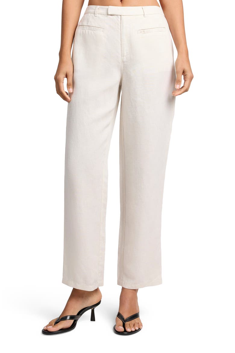 Air Linen Mid-Rise Pant, Alternate, color, NATURAL