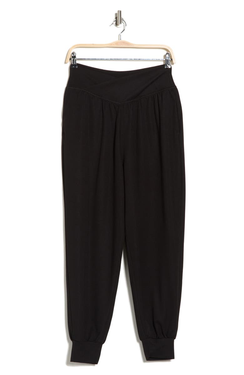 YOGALICIOUS Waffle City Retreat High Waist Joggers, Alternate, color, Black