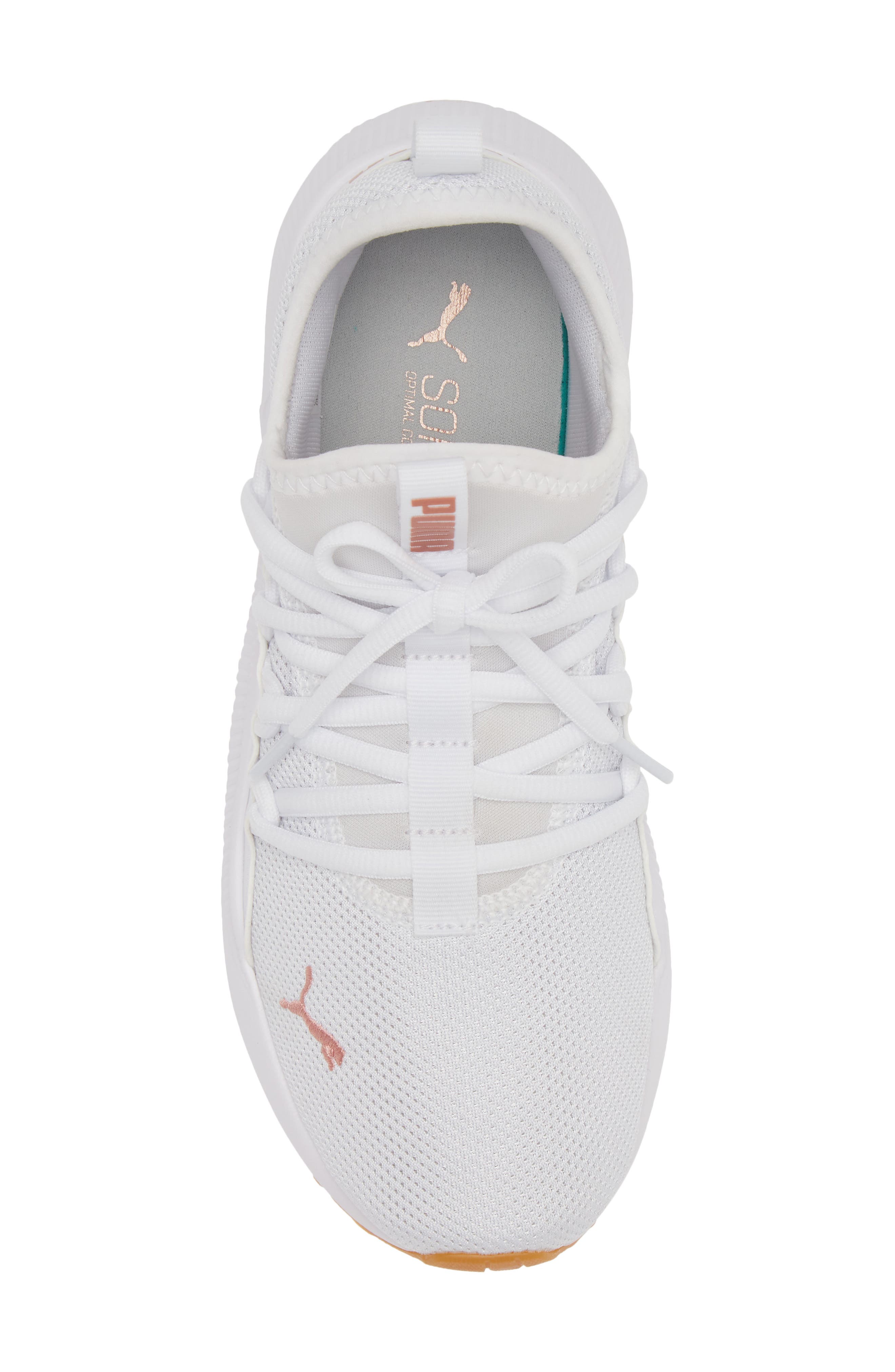 PUMA Pacer Future Web Knit Sneaker, Alternate, color, Puma White-Copper Rose