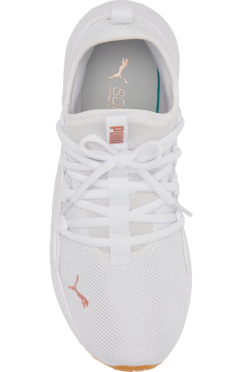 PUMA Pacer Future Web Knit Sneaker, Alternate, color, Puma White-Copper Rose