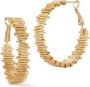 GLAZE JEWELRY Textured Round Hoop Earrings