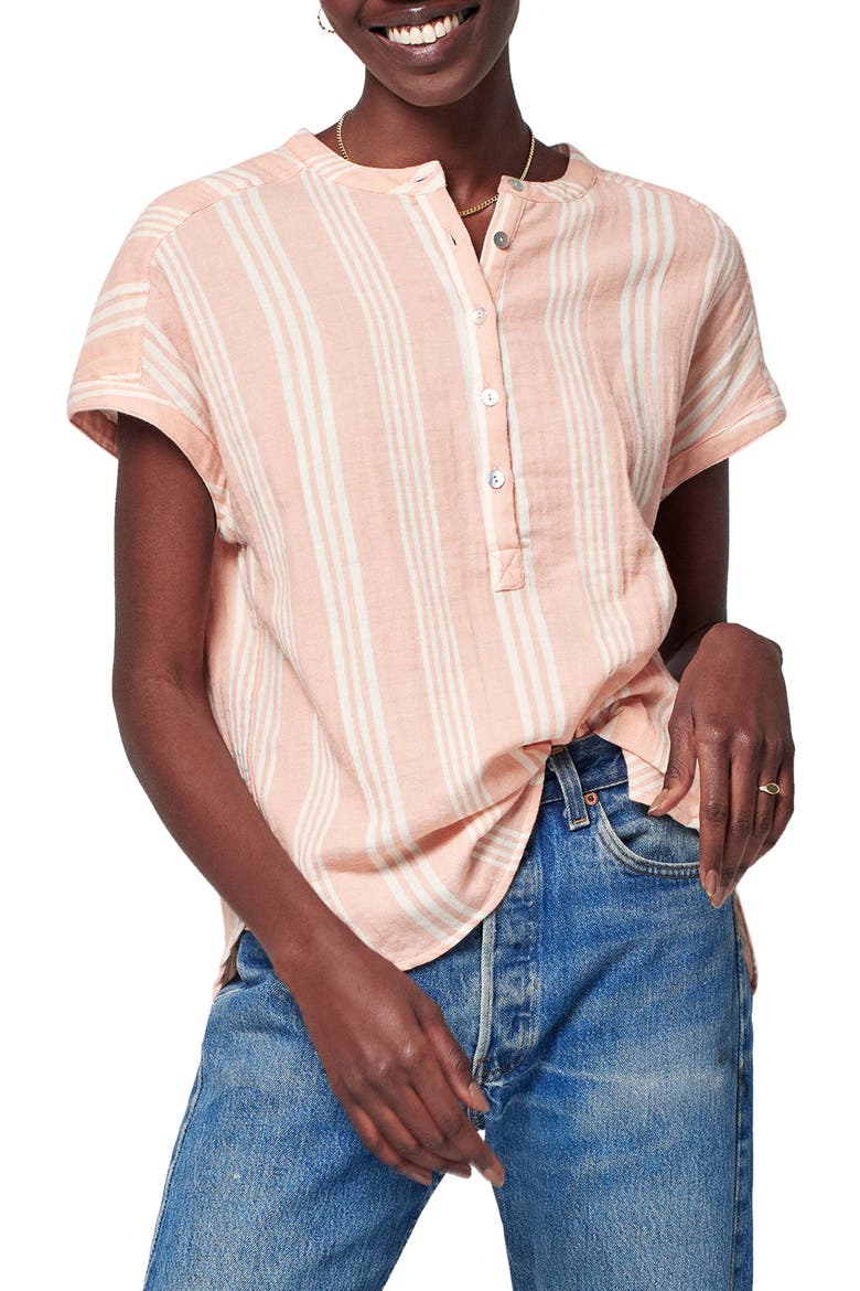 Dream Desmond Organic Cotton Top, Main, color, SEPIA NEUTRAL STRIPE