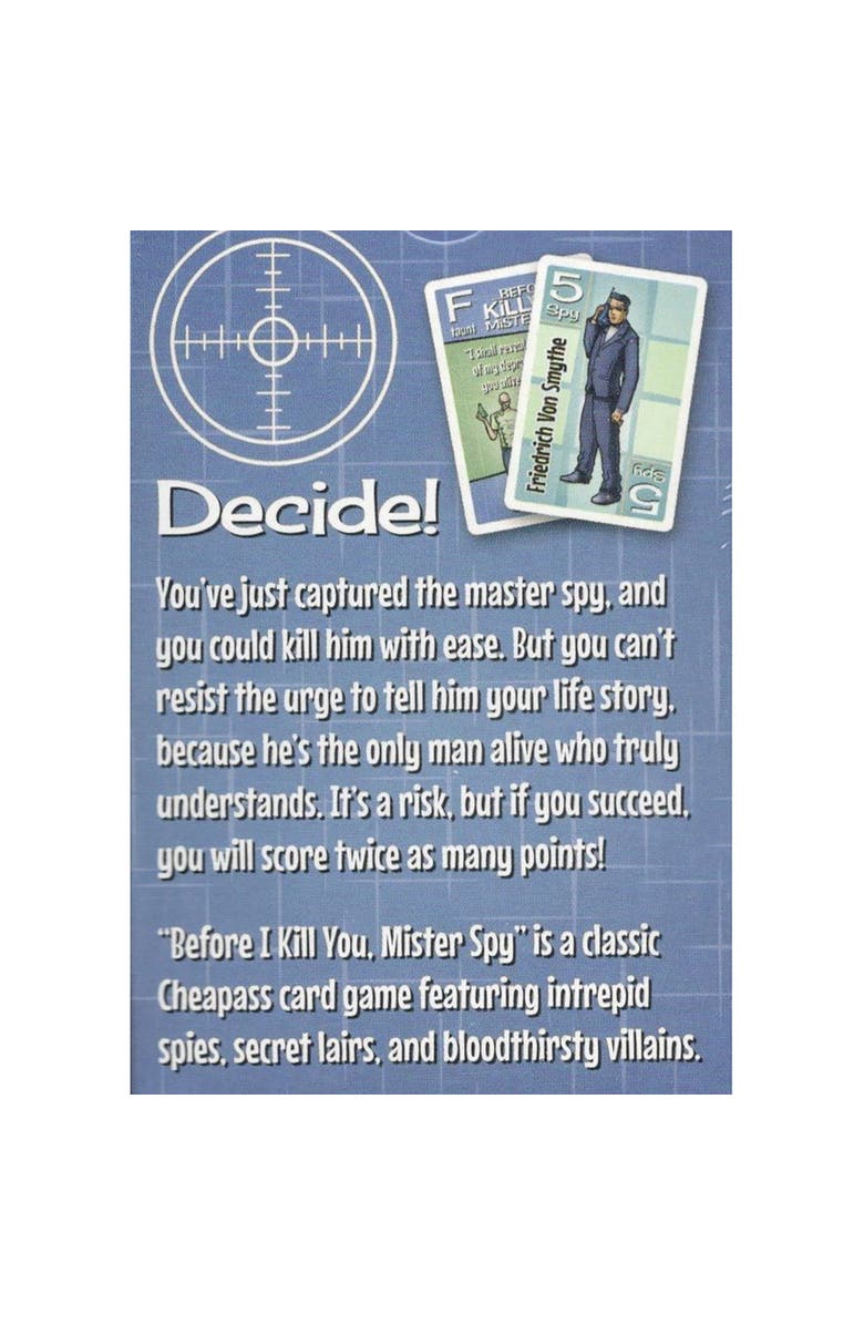 Cheapass Games Before I Kill You, Mister Spy, Ages 12+, Alternate, color, Multicolored