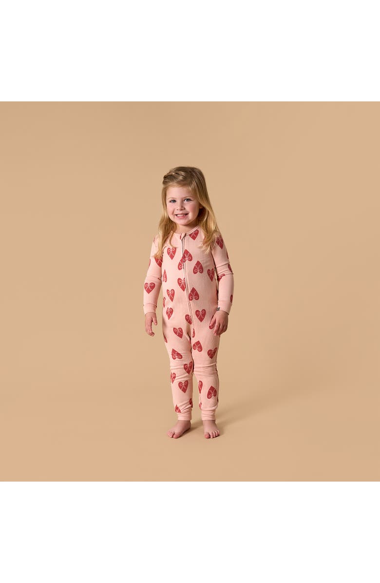 Modern Moments<sup>™</sup> by Gerber Baby & Toddler Girls Pink Hearts Footless Pajamas, Alternate, color, Hearts