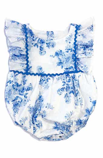 Pippa & Julie Floral Dot Clip Romper