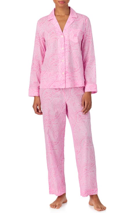 Paisley Cotton Blend Pajamas