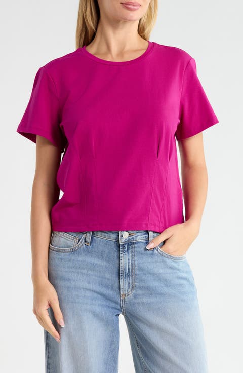 Double Pleated Corset T-Shirt
