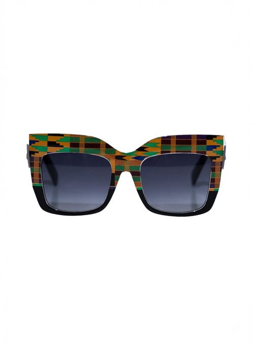 Tribal Eyes Tribal Ëyës Kb Kente Cat Eye Oversized 55mm Sunglasses