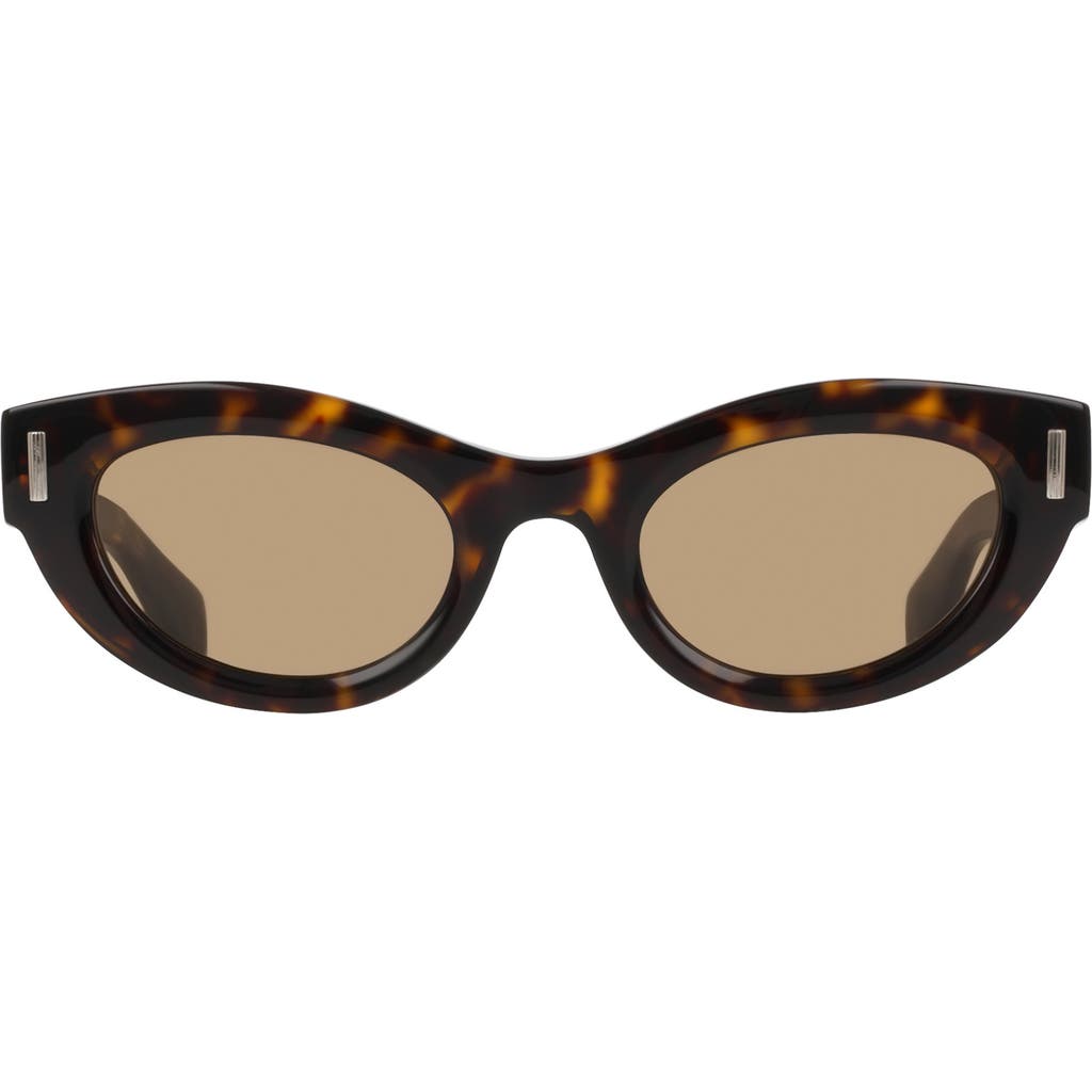 FERRAGAMO 49mm Small Cat Eye Sunglasses in Dark Tortoise  product