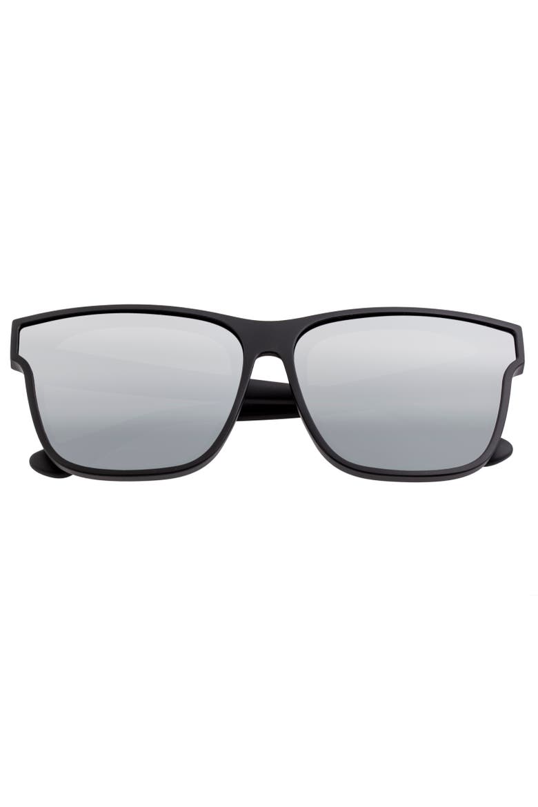 Delos Polarized Sunglasses, Alternate, color, Black/Silver