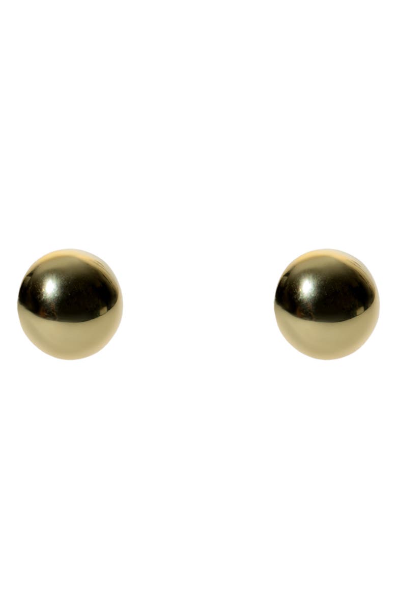 Argento Vivo Sterling Silver Flat Ball Stud Earrings, Main, color, Gold