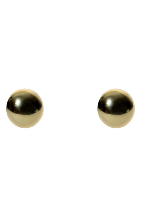 Flat Ball Stud Earrings