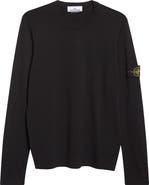 Stone Island Compass Patch Virgin Wool Crewneck Sweater