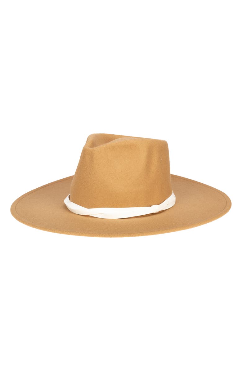 San Diego Hat Knot Trim Fedora Hat, Main, color,