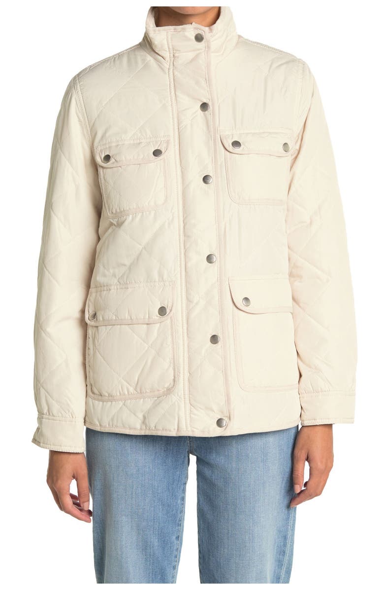 Thread & Supply Plaid Faux Shearling Pullover, Main, color,