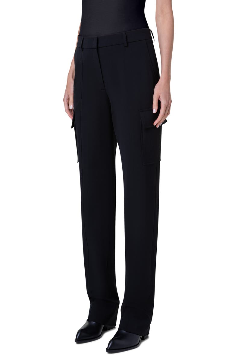 Akris Mel Stretch Wool Cargo Pants, Alternate, color, 