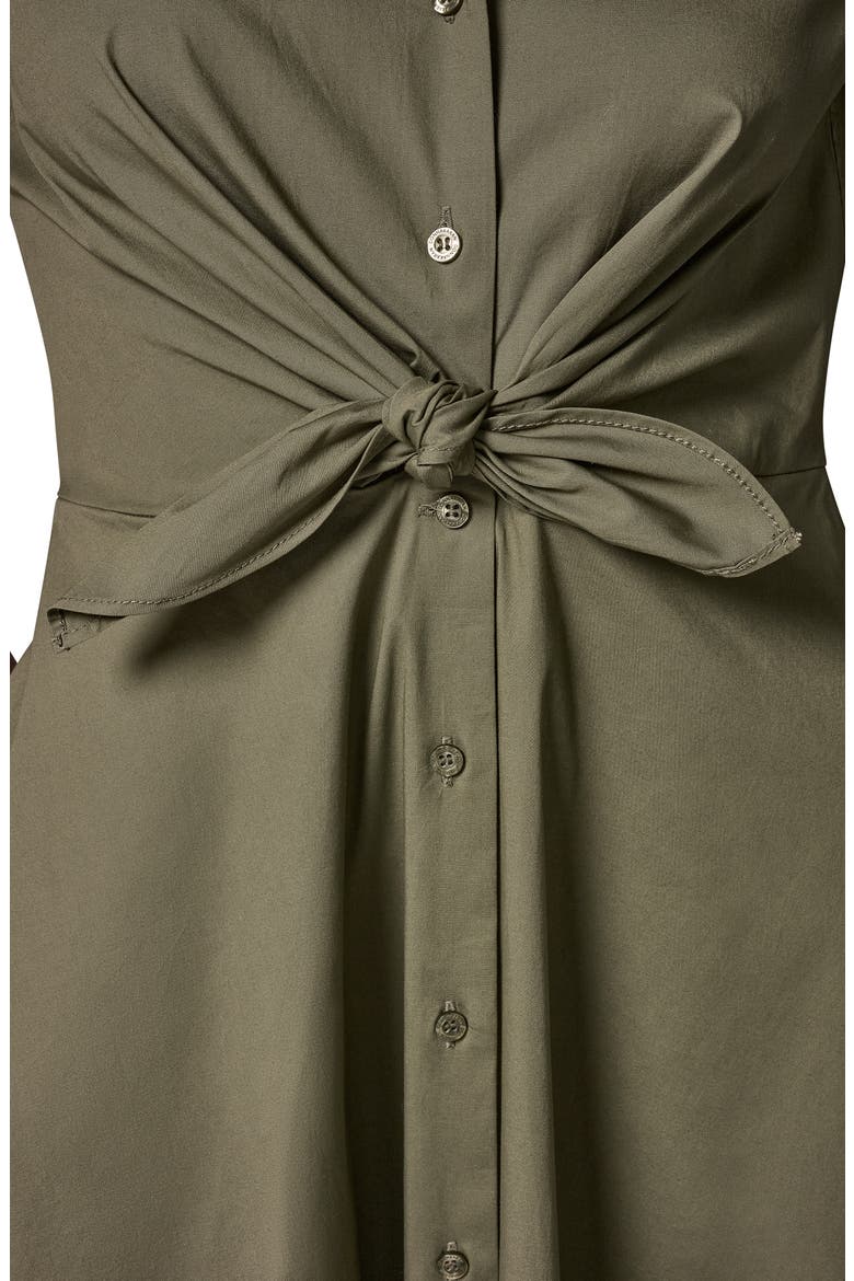 Poplin Tie Front Shirtdress, Alternate, color, SAGE