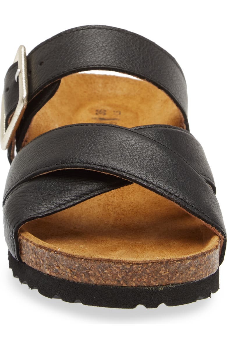Naot Chicago Crossband Slide Sandal, Alternate, color, Soft Black Leather