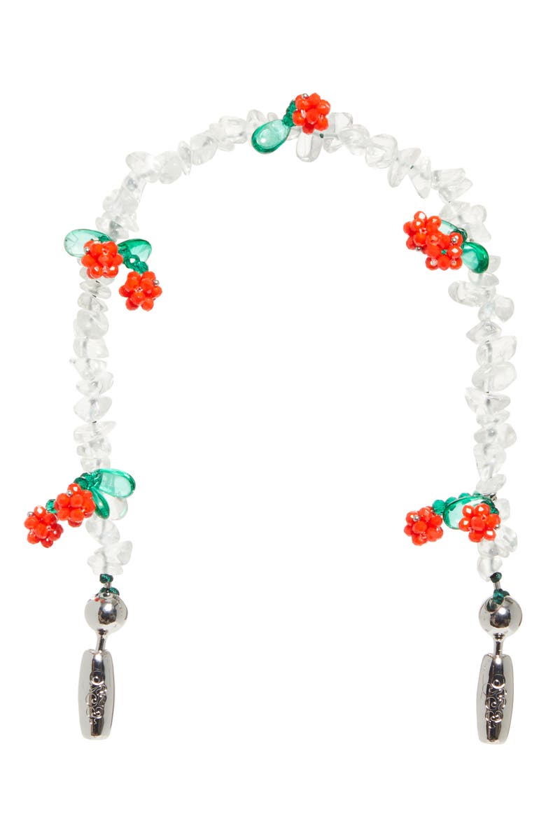 ossa Cherry Crystal Wrist Strap for iPhone Case, Main, color, Cherry / Rock Crystal