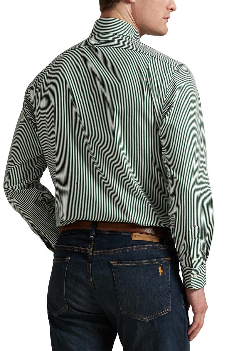 Polo Ralph Lauren Classic Fit Stripe Cotton Poplin Button-Up Shirt, Alternate, color, 5846C New Forest White