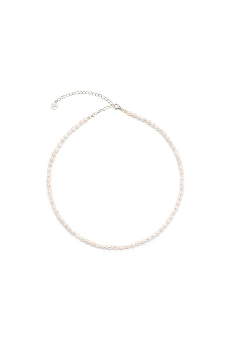 Seven Saints Pure Light Baroque Freshwater Pearl Choker Necklace, Alternate, color, Gold