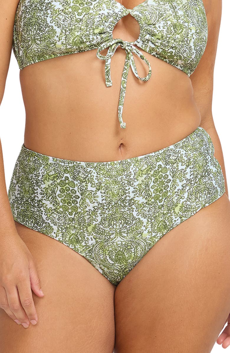 Artesands Mudlahara Mondrian High Waist Reversible Bikini Bottoms, Main, color, 