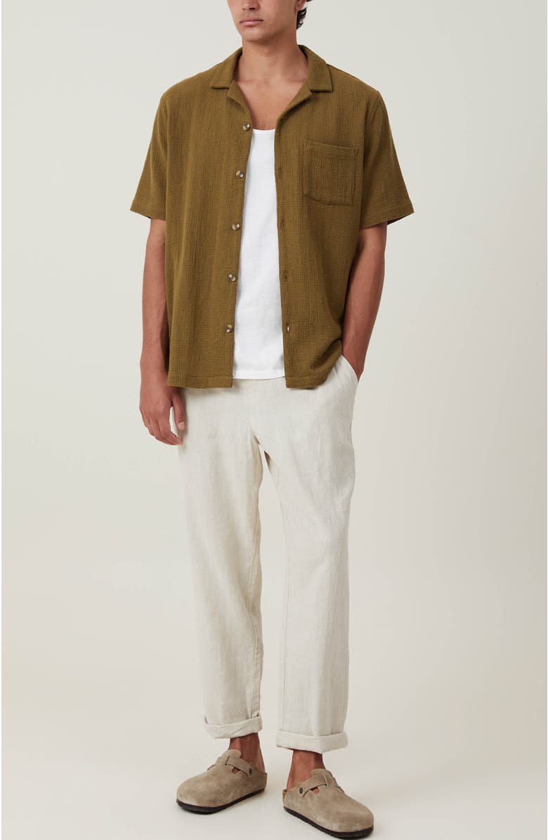 Cotton On Men's Linen Pant, Alternate, color, Oatmeal