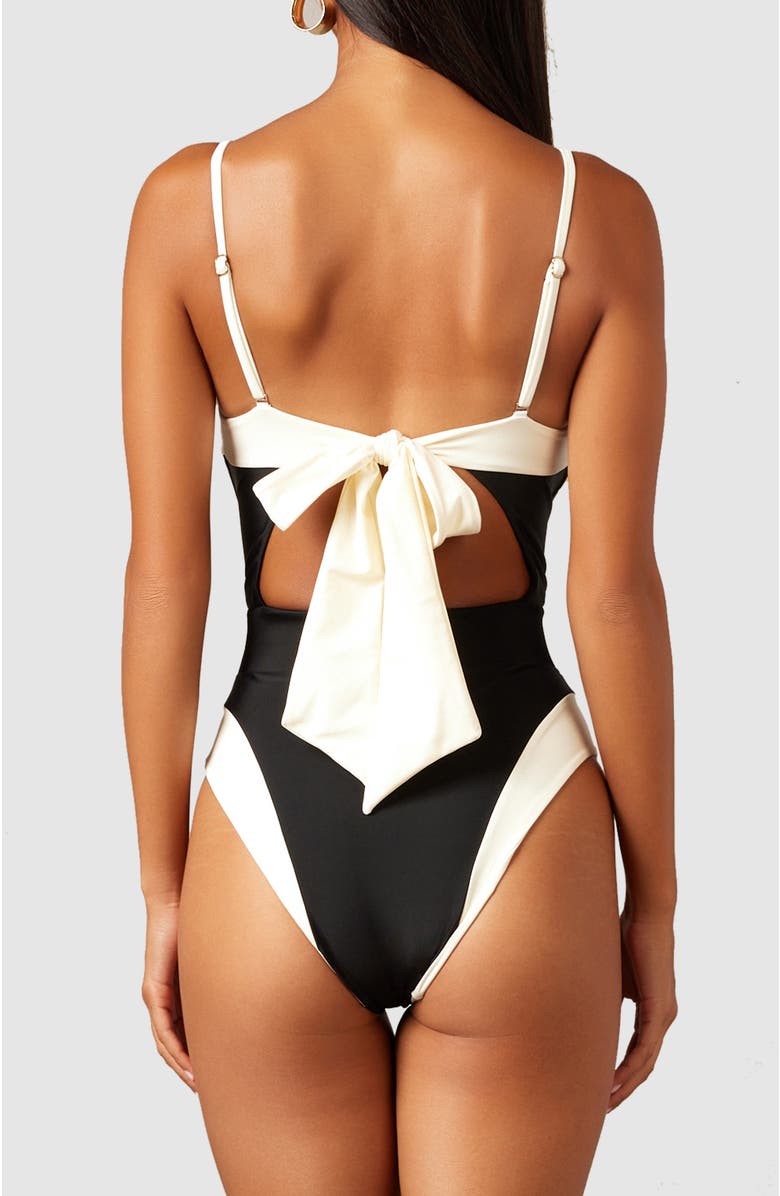 MBM Swim Cherish One-Piece Swimsuit, Alternate, color, Black