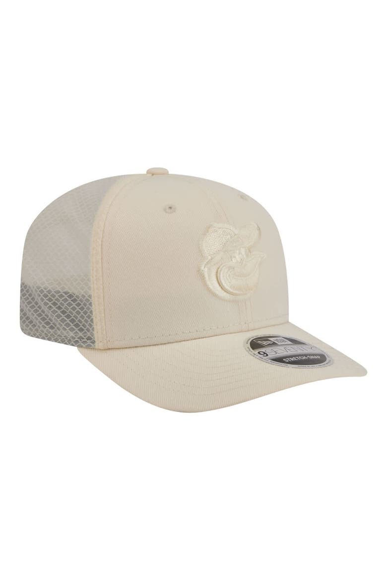Men's New Era Light Beige Baltimore Orioles Color Pack COOLERA 9SEVENTY Trucker Adjustable Hat, Alternate, color, Light Beige