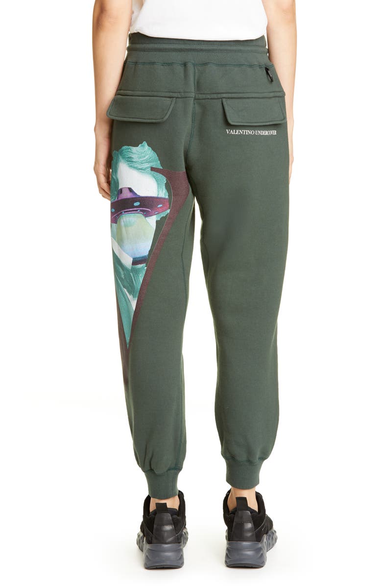 Undercover x Valentino V-Face UFO Print Sweatpants, Alternate, color,