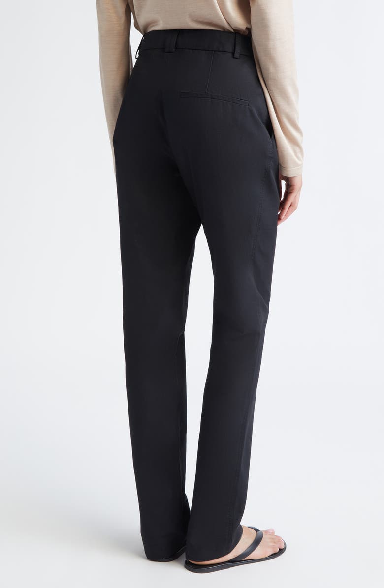 PARTOW Fulton Cotton Straight Leg Pants, Alternate, color, Black