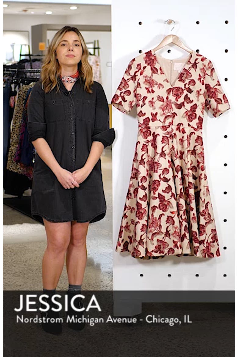 Edith Floral Print A-Line Dress video